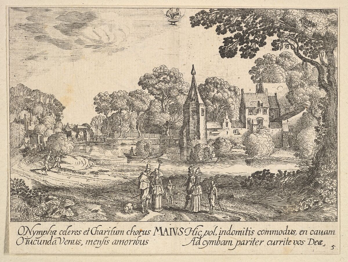 May (Maius), Wenceslaus Hollar (Bohemian, Prague 1607–1677 London), Etching 