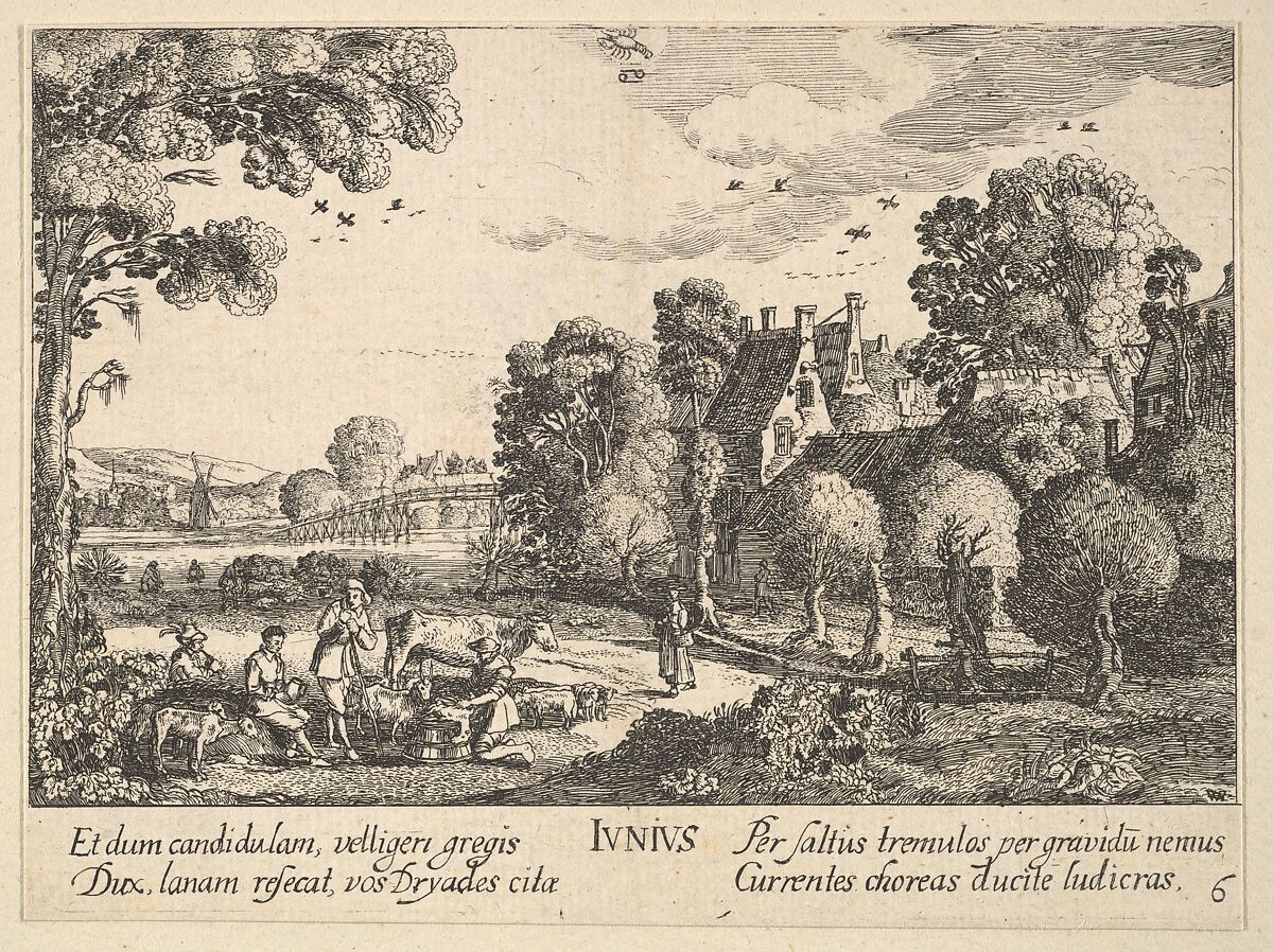 June (Junius), Wenceslaus Hollar (Bohemian, Prague 1607–1677 London), Etching 