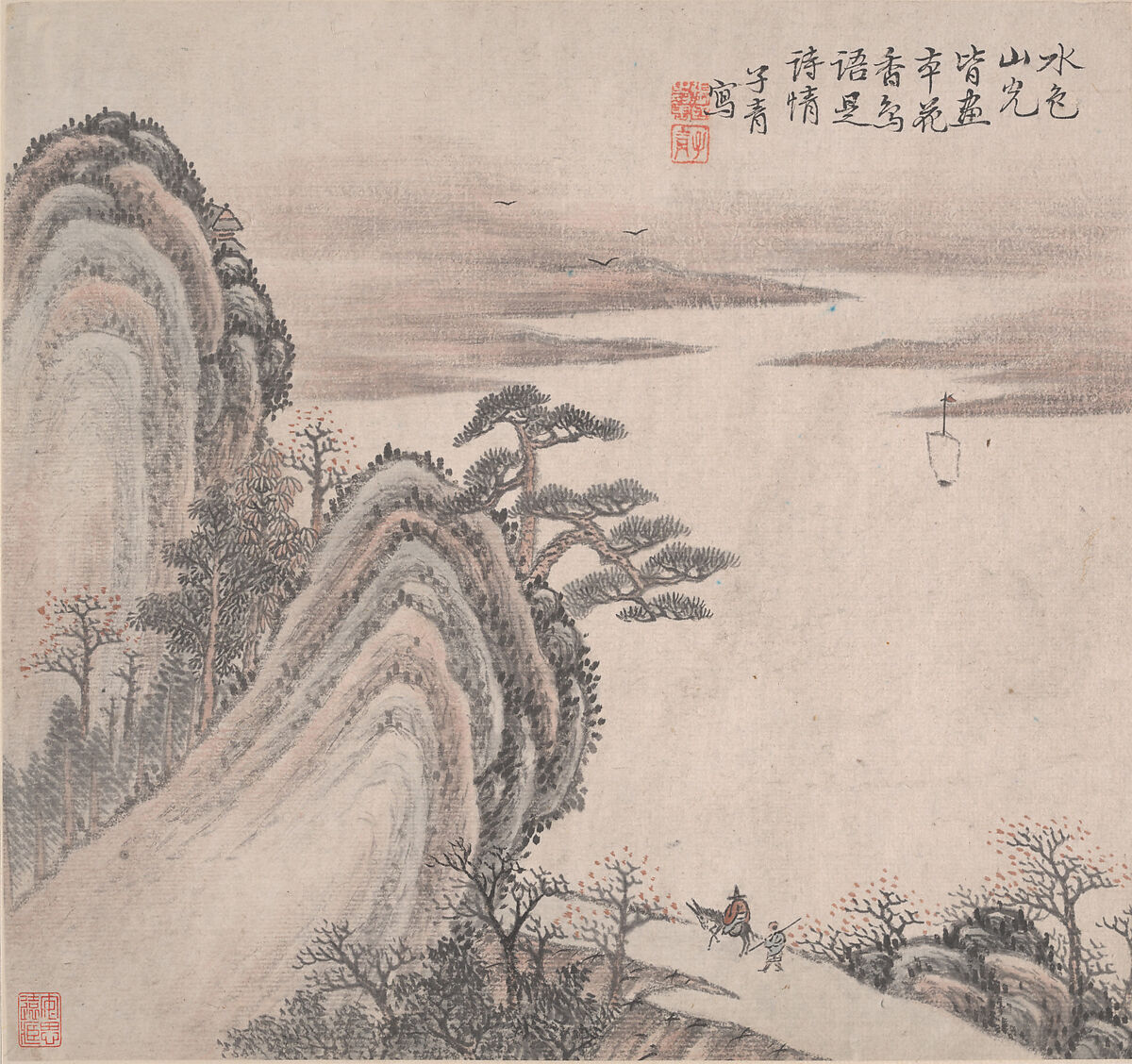 Landscapes, Zhang Zhiwan (Chinese, 1811–1897), Album of twelve leaves; ink and color on paper, China