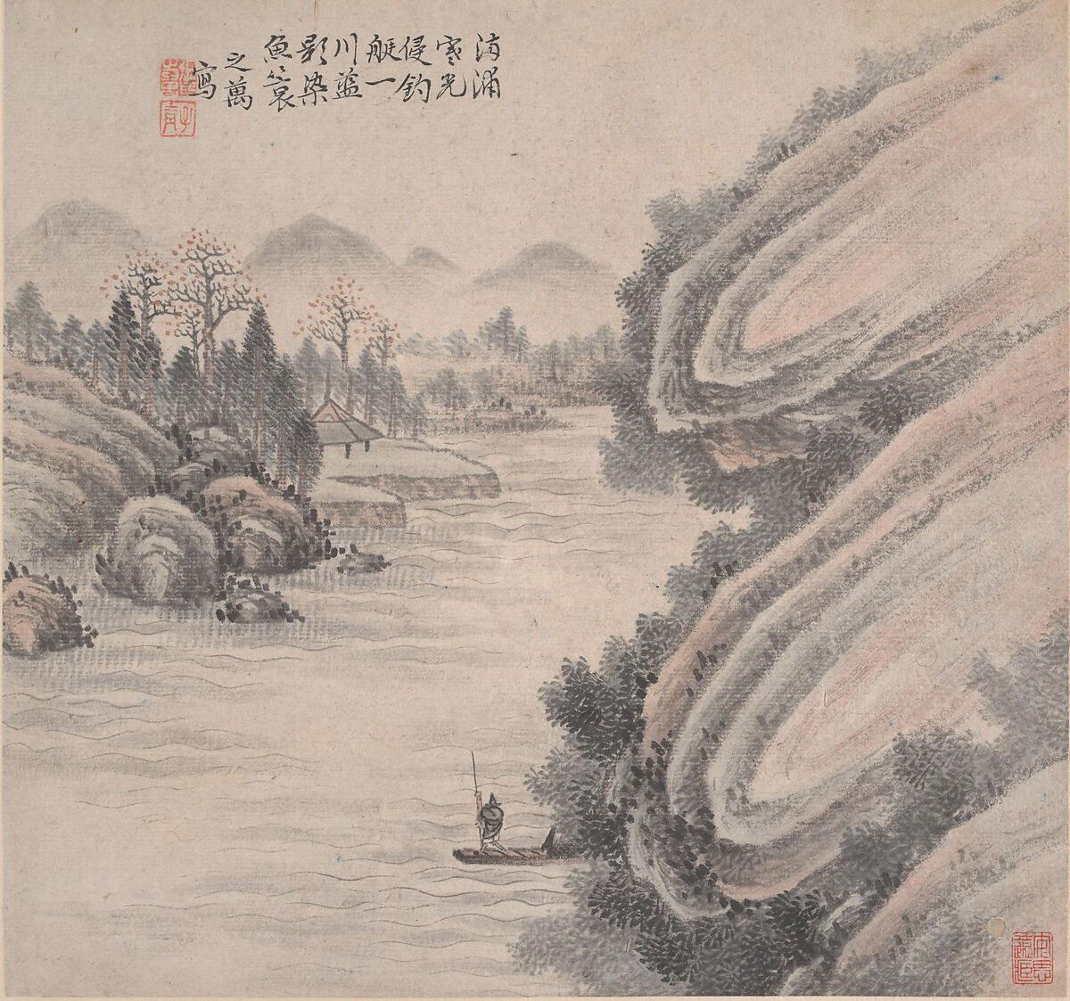 Landscapes, Zhang Zhiwan (Chinese, 1811–1897), Album of twelve leaves; ink and color on paper, China