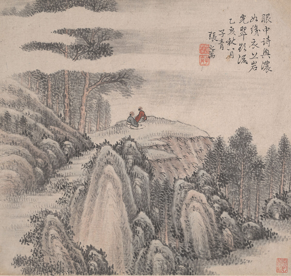 Landscapes, Zhang Zhiwan (Chinese, 1811–1897), Album of twelve leaves; ink and color on paper, China