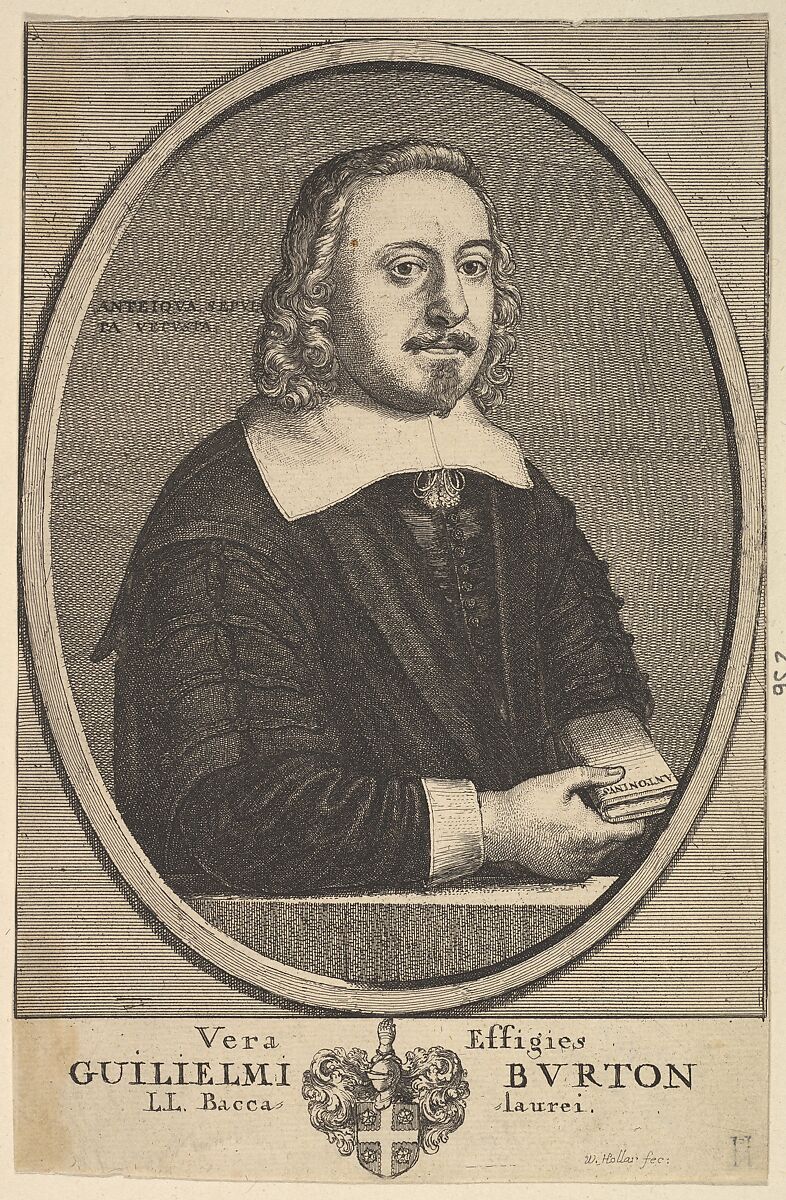 Vera Effigies Guilielmi Burton / L.L. Baccalaurei, Wenceslaus Hollar (Bohemian, Prague 1607–1677 London), Etching; second state of two 