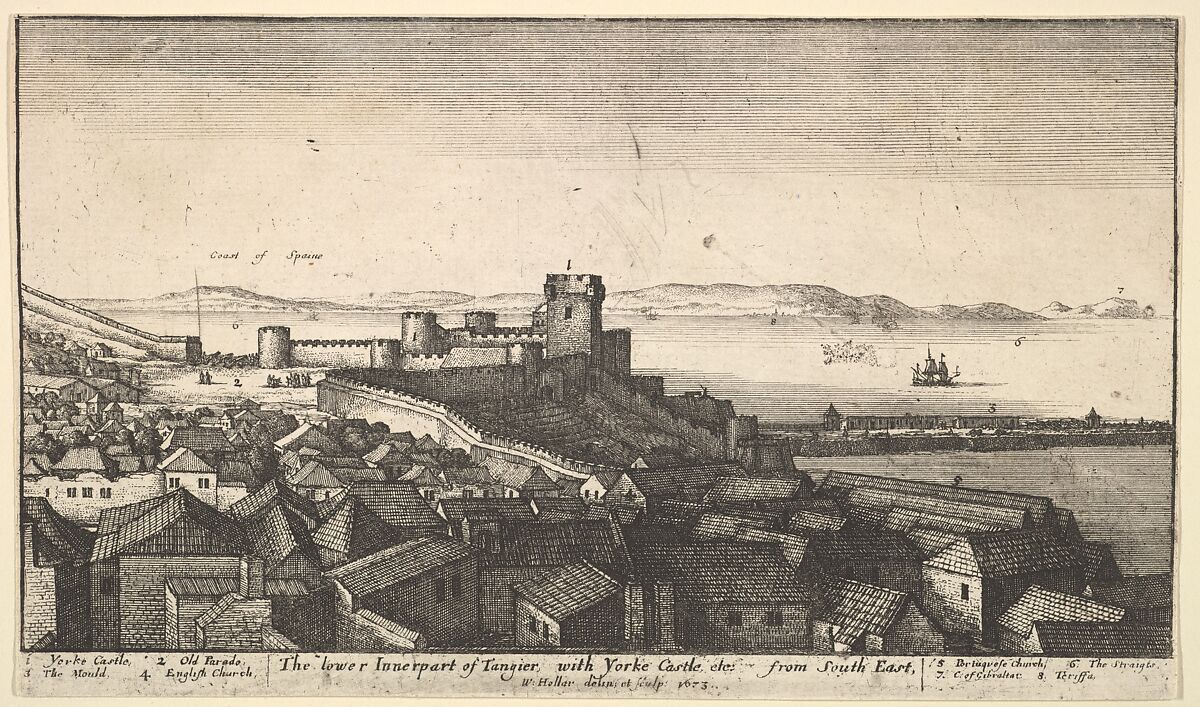 The lower inner part of Tangier, Wenceslaus Hollar (Bohemian, Prague 1607–1677 London), Etching, only state 