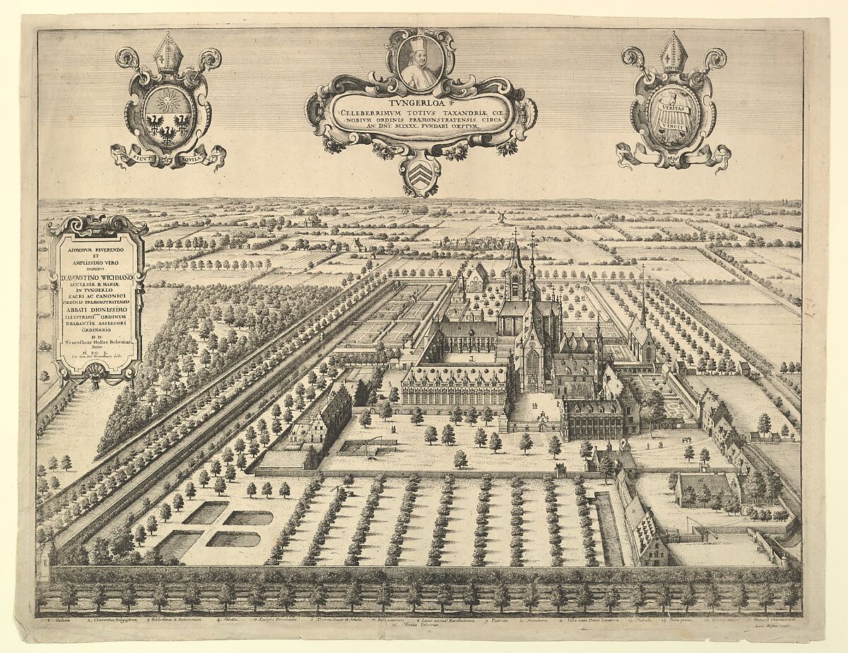 Tongerloo (Tungerloa), Wenceslaus Hollar (Bohemian, Prague 1607–1677 London), Etching; first state of two 