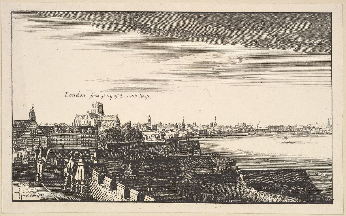 London from Arundel House (copy), Copy after Wenceslaus Hollar (Bohemian, Prague 1607–1677 London), Etching 