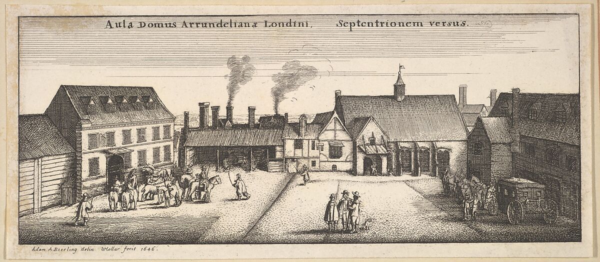 Arundel House from the North (copy), Wenceslaus Hollar (Bohemian, Prague 1607–1677 London), Etching 