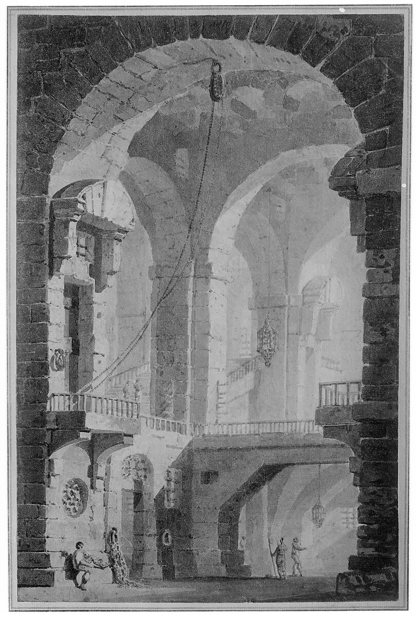 Dark Prison (Carcere Oscura), Joseph Mallord William Turner (British, London 1775–1851 London), Watercolor over graphite