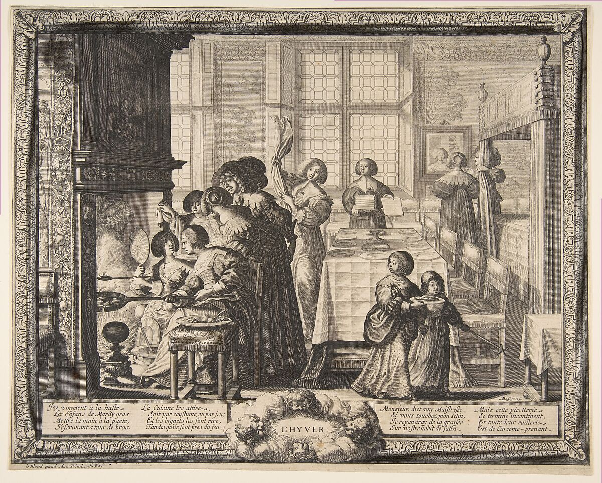 Winter, Abraham Bosse (French, Tours 1602/04–1676 Paris), Etching 