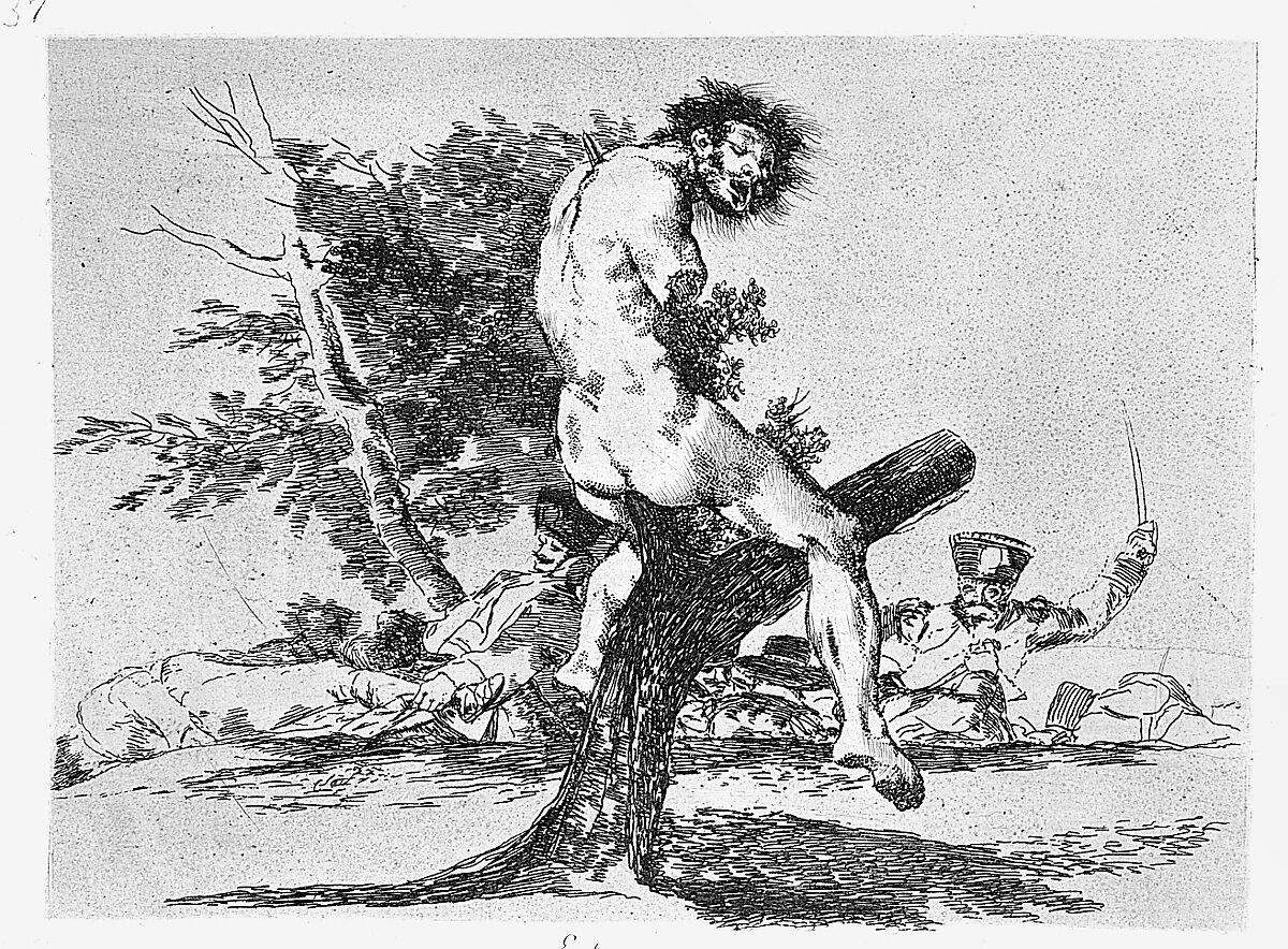 Plate 37 from "The Disasters of War" (Los Desastres de La Guerra): 'This is worse' (Esto es peor), Goya (Francisco de Goya y Lucientes) (Spanish, Fuendetodos 1746–1828 Bordeaux), Etching, lavis, drypoint