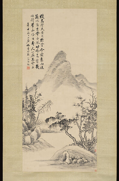 Landscape, Weng Tonghe (Chinese, 1830–1904), Hanging scroll; ink on paper, China 