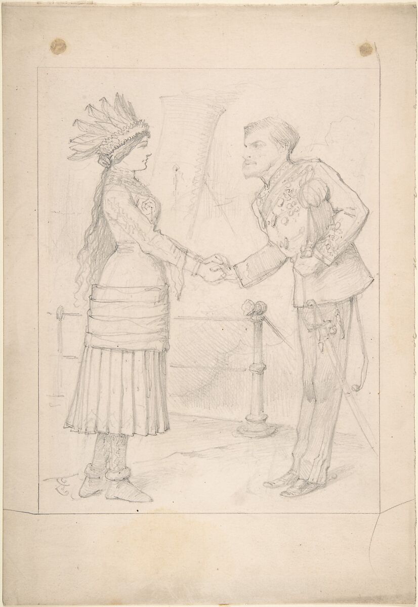 The Best of Friends Must Part, Sir John Tenniel (British, London 1820–1914 London), Graphite 