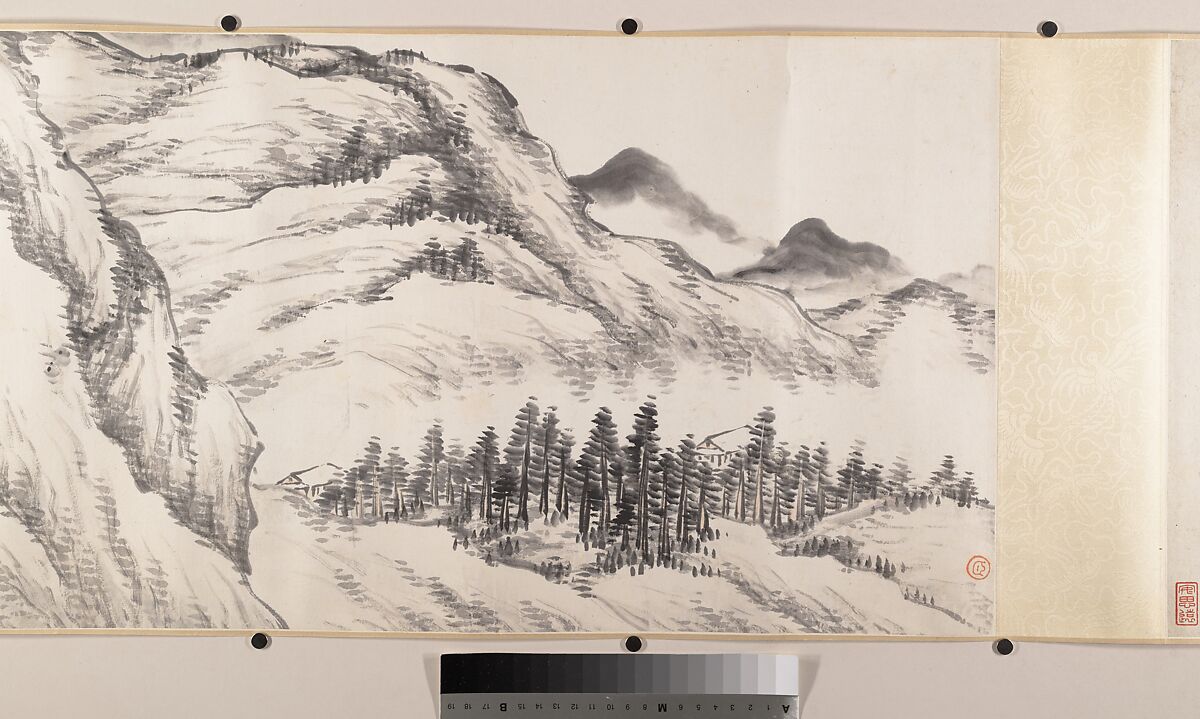 Landscape, Song Nian (Chinese, active 19th century), Handscroll in six sections; ink and color on paper, China