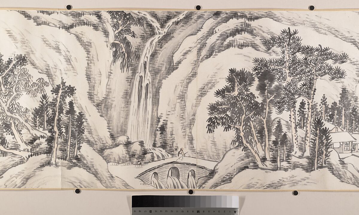 Landscape, Song Nian (Chinese, active 19th century), Handscroll in six sections; ink and color on paper, China