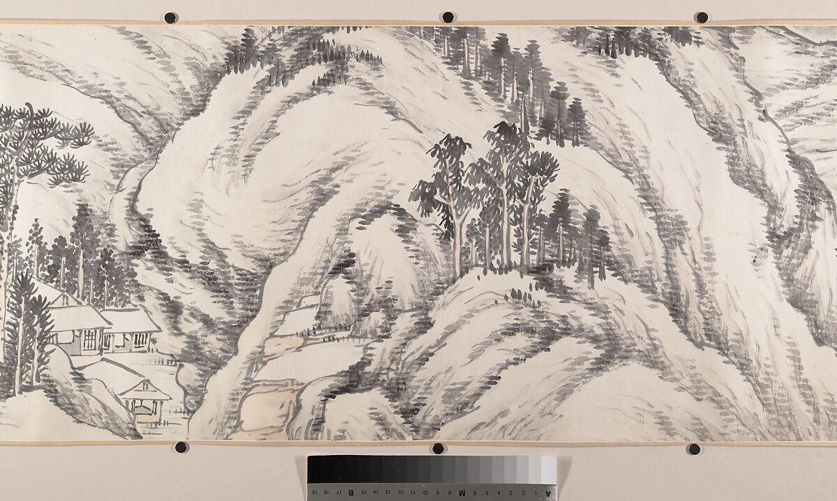 Landscape, Song Nian (Chinese, active 19th century), Handscroll in six sections; ink and color on paper, China