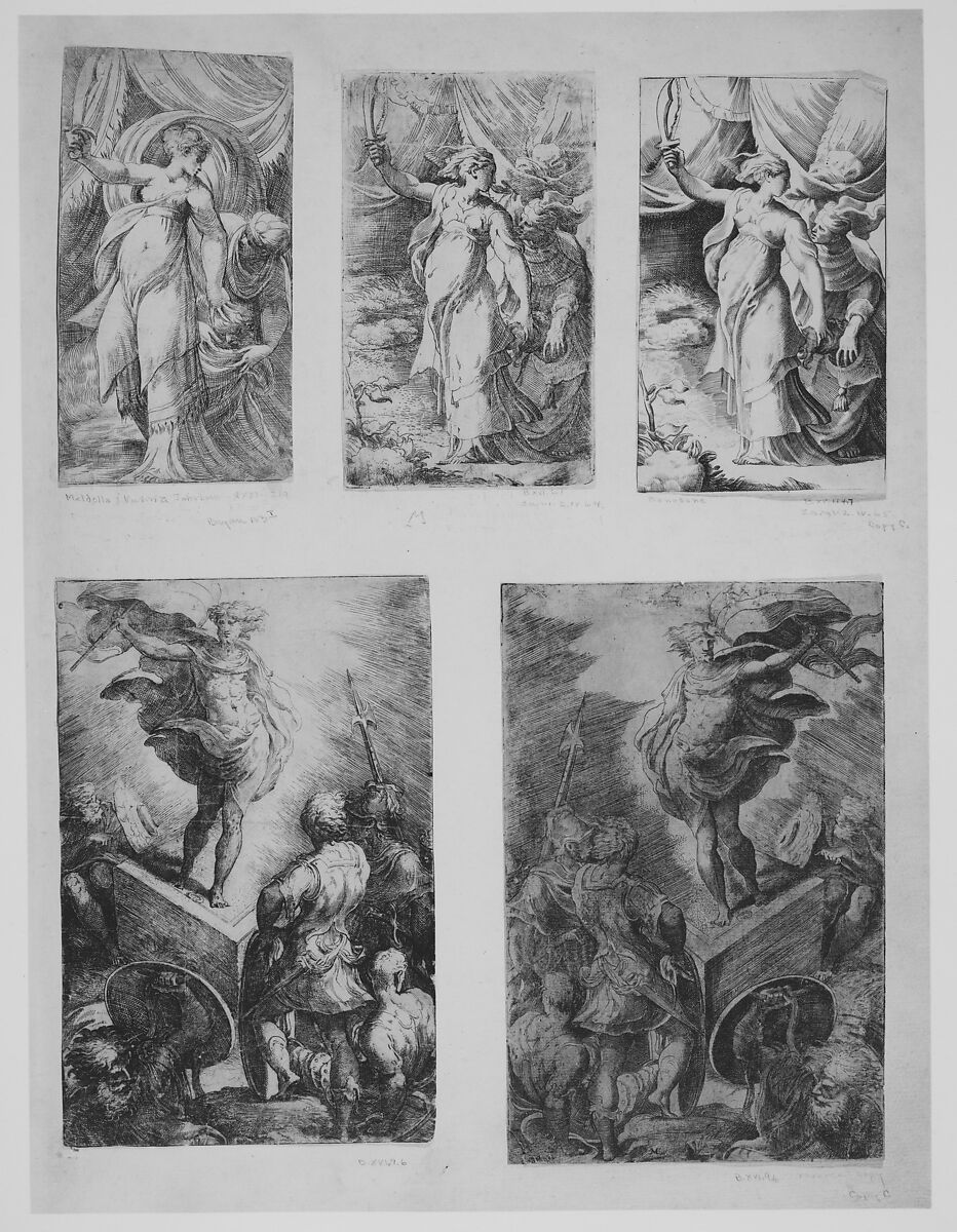 Mariette Album, Assembled by Pierre Jean Mariette (French, Paris 1694–1774 Paris), Album with eighteenth century binding, containing etchings and engravings, some on colored paper, some on hand-colored paper with white highlighting.