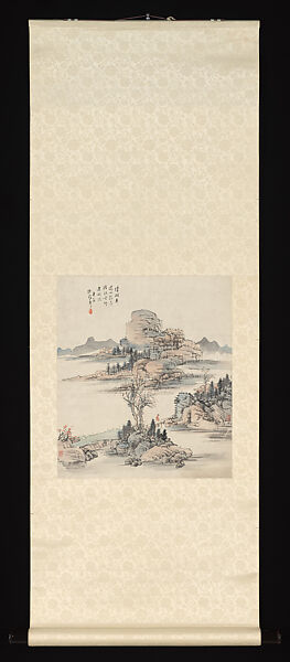 Landscape, Wu Deyi (Chinese, died 1920), Hanging scroll; ink and color on paper, China