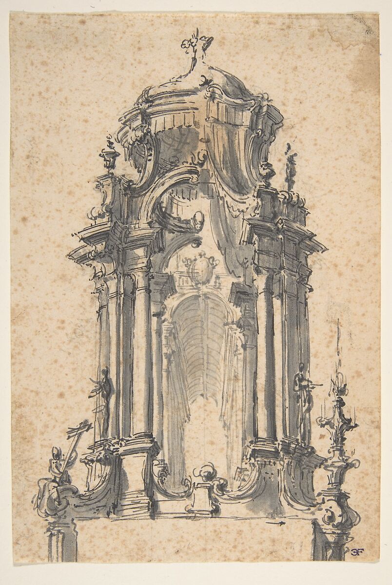 Attributed to Giovanni Battista Natali III | Design for Stage Set | The ...