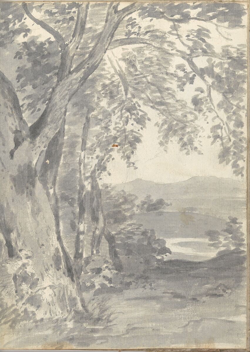 Smaller Italian sketchbook (containing 43 drawings on 44 leaves), Joseph Wright (Wright of Derby) (British, Derby 1734–1797 Derby), Graphite, pen and ink, brush and gray and yellow wash or watercolor