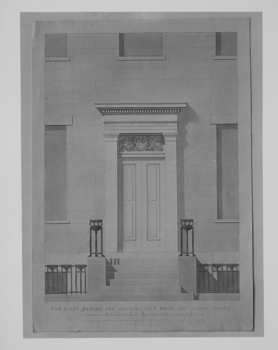 A. J. Davis, Scrapbook IV, Alexander Jackson Davis (American, New York 1803–1892 West Orange, New Jersey), Bound pages mounted with drawings and prints