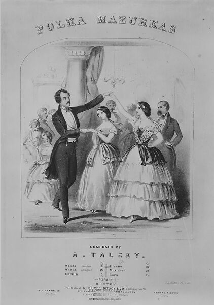 Polka Mazurkas (Sheet music cover), After Winslow Homer (American, Boston, Massachusetts 1836–1910 Prouts Neck, Maine), Lithograph