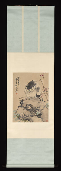 Cat, Wang Yun (Chinese, 1888–1934), Hanging scroll; ink and color on paper, China