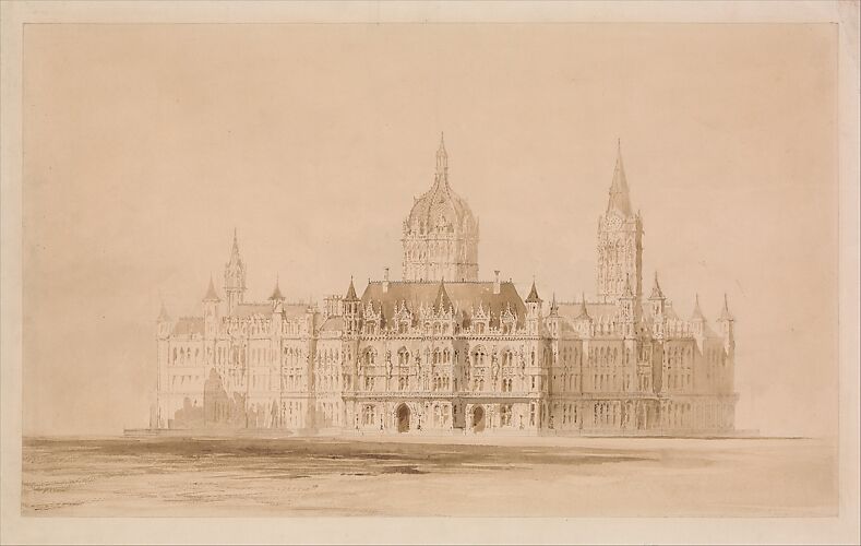 Competition Drawing for the Manchester Town Hall