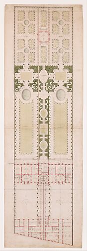 Ground Plan for the Hotel de la Rochefoucauld Doudeauville and its Garden, Paris