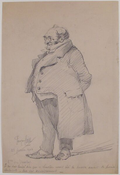 Caricature, Georges-Jules-Auguste Cain (French, Paris 1856–1919 Paris), Graphite