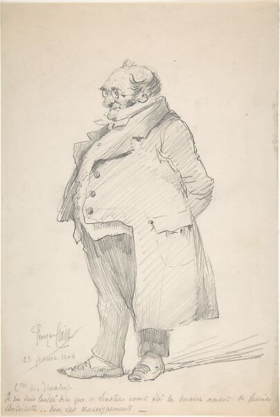 Caricature, Georges-Jules-Auguste Cain (French, Paris 1856–1919 Paris), Graphite