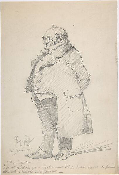 Caricature, Georges-Jules-Auguste Cain (French, Paris 1856–1919 Paris), Graphite 