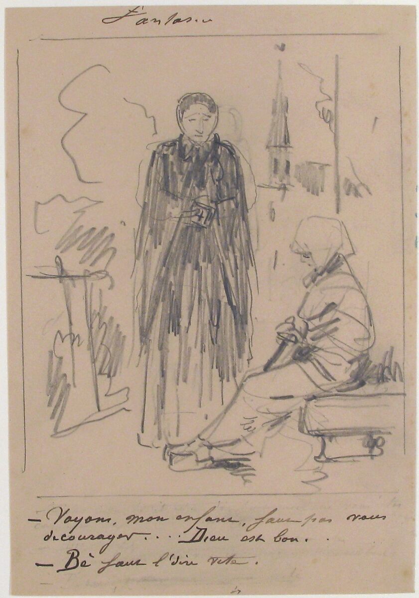 Caricature, Anonymous, French, 19th century, Graphite