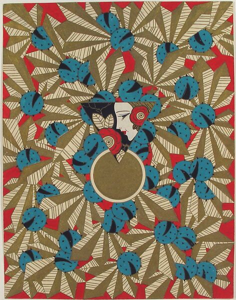 Design for a Makeup or Perfume Box, Anonymous, French, 20th century, Graphite and gouache