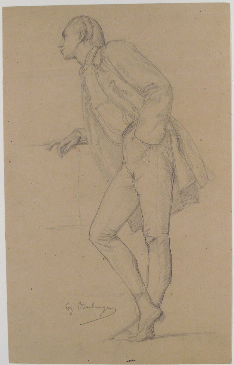 Figure of a Man Standing, Anonymous, French, 19th century, Graphite
