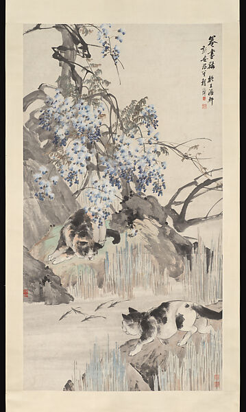 Yanhua Stream, Cheng Zhang (Chinese, 1869–1938), Hanging scroll; ink and color on paper, China 