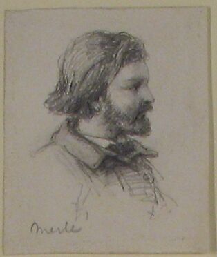 Portrait of Merle, Anonymous, French, 19th century, Graphite
