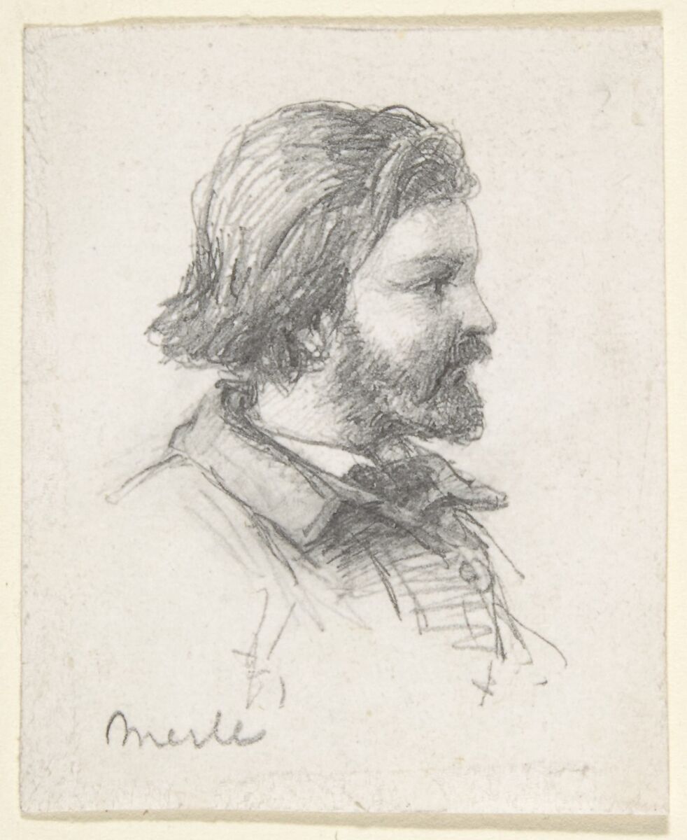 Portrait of Merle, Anonymous, French, 19th century, Graphite 