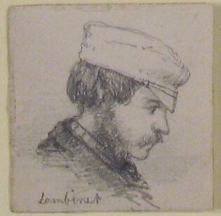 Portrait of Lambinet, Anonymous, French, 19th century, Graphite