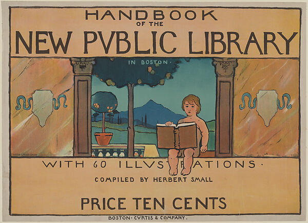 Handbook of the New Public Library, Joseph Lindon Smith (American, Pawtucket, Rhode Island 1863–1950 Dublin, New Hampshire), Lithograph 