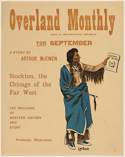Overland Monthly, September, Lafayette Maynard Dixon (American, 1875–1946), Lithograph 
