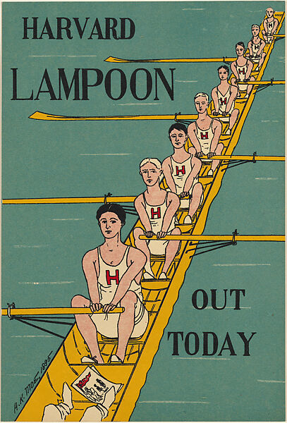 Harvard Lampoon (Crew), A. K. Moe (American, late 19th century), Lithograph 