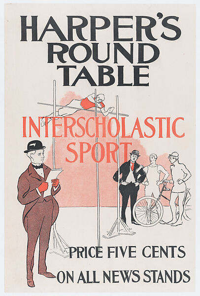 Harper's: Round Table, Interscholastic Sport, Anonymous, American, 19th century, Lithograph 