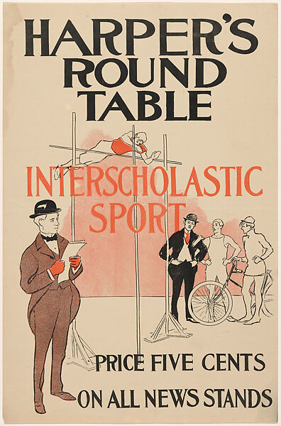 Harper's: Round Table, Interscholastic Sport, Anonymous, American, 19th century, Lithograph