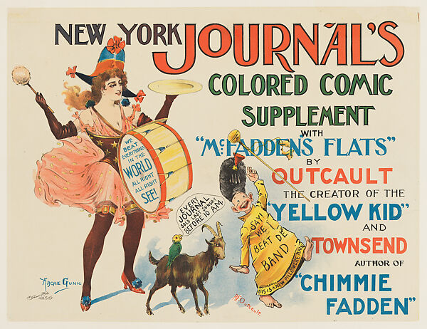 New York Journal's Colored Comic Supplement, Archie Gunn (American (born England), Taunton, Somersetshire 1863–1930 New York), Lithograph 