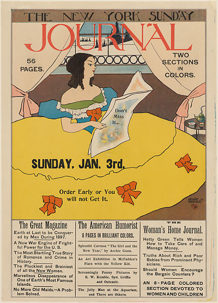 New York Sunday Journal, Ernest Haskell (American, Woodstock, Connecticut 1876–1925 West Point, Maine), Lithograph 