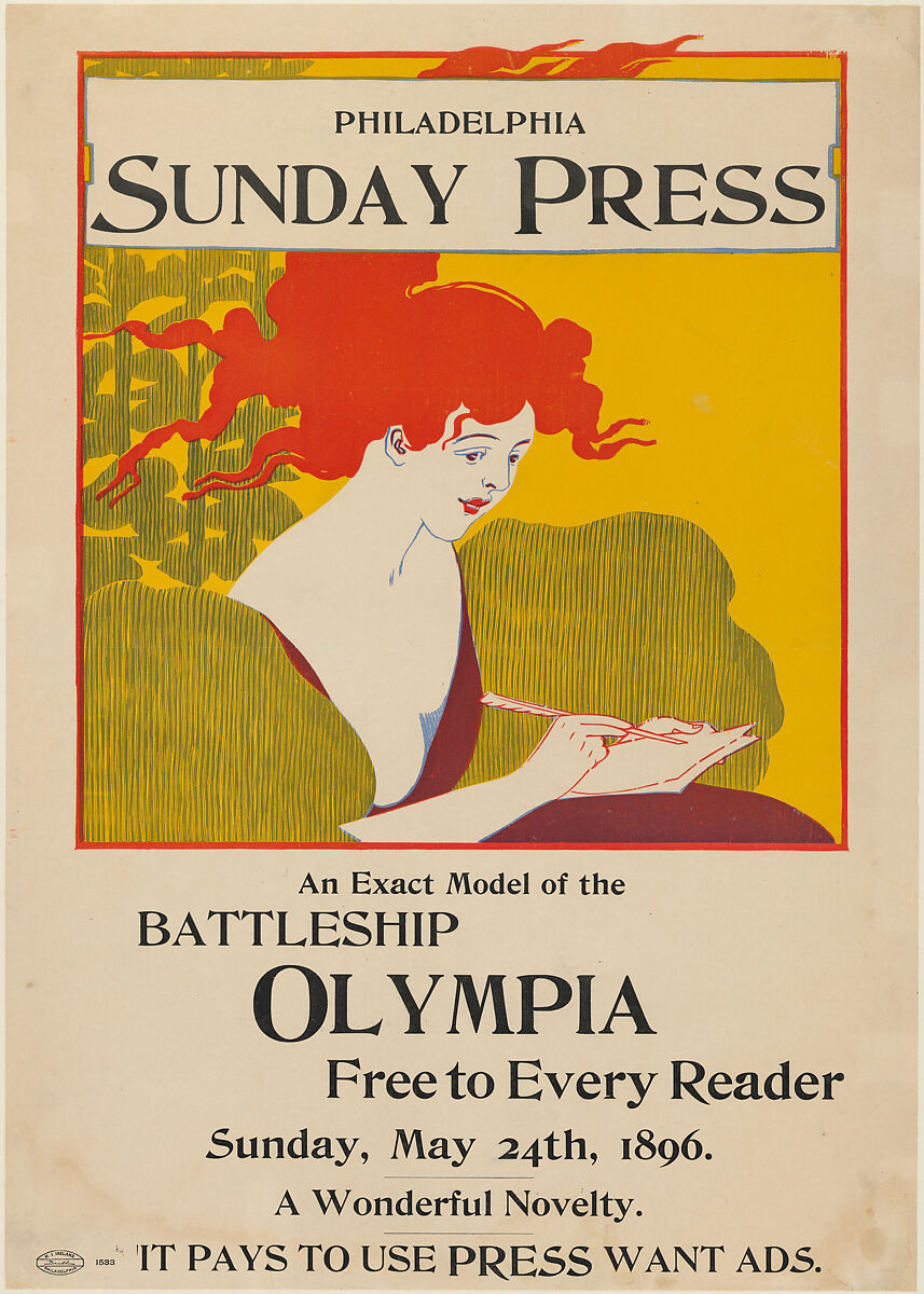 Philadelphia Sunday Press, May 24th, George Reiter Brill (American, Pittsburgh, Pennsylvania 1867–1918 Florida), Relief 