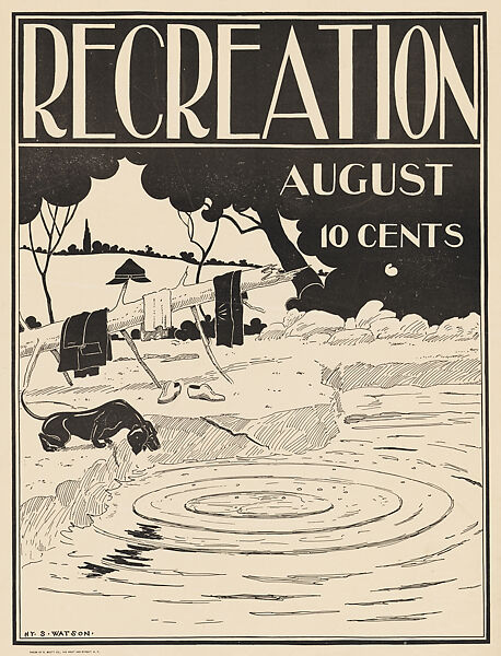 Recreation, August, Henry Sumner Watson (American, Bordentown, New Jersey 1868–1933), Lithograph 