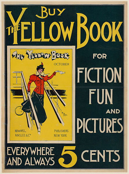 The Yellow Book, October, Anonymous, American, 19th century, Lithograph 