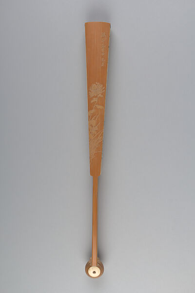 Bamboo, Chen Handi (Chinese, 1874–1929), Folding fan; ink and color on alum paper, China