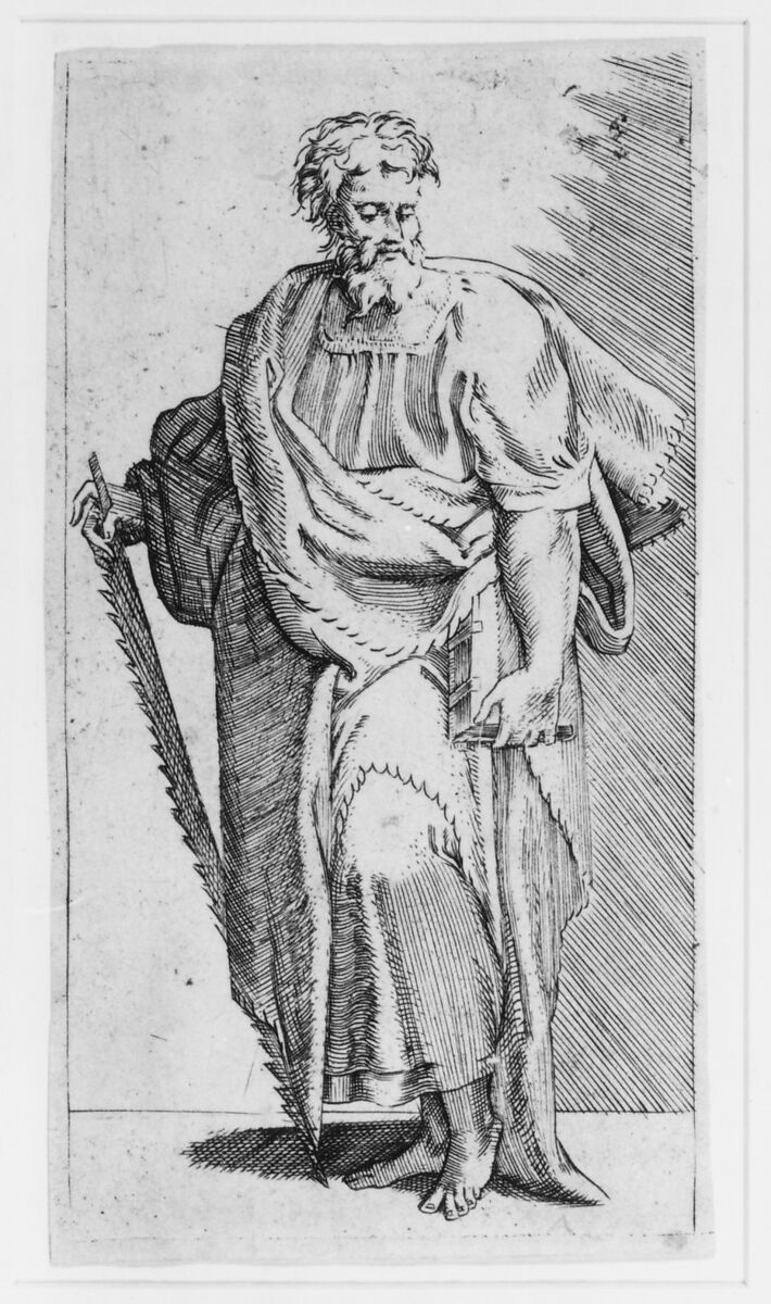 Saint Simon, Angiolo Falconetto (Italian, active ca. 1555–67), Etching 