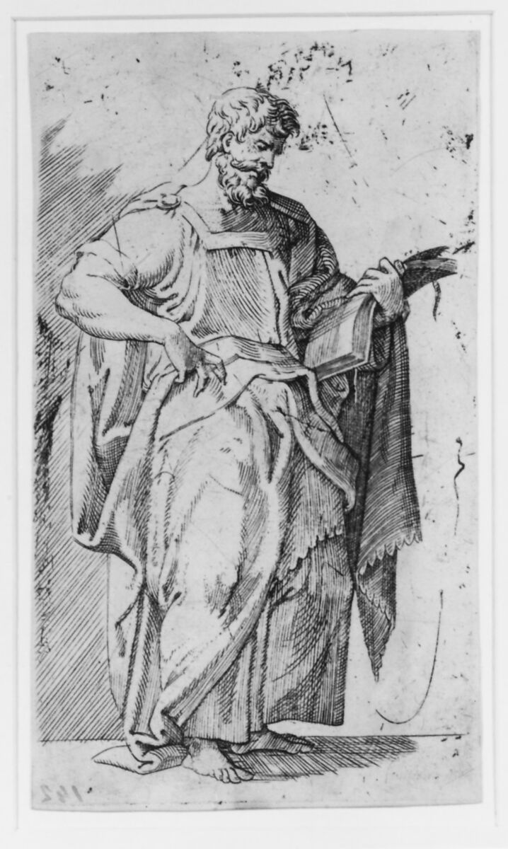 An Apostle, Angiolo Falconetto (Italian, active ca. 1555–67), Etching 